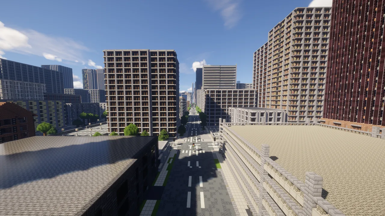 Downtown street canyon — Chicago Minecraft map preview