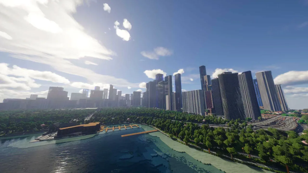 Millennium Park and lakefront green space — Chicago Minecraft map preview