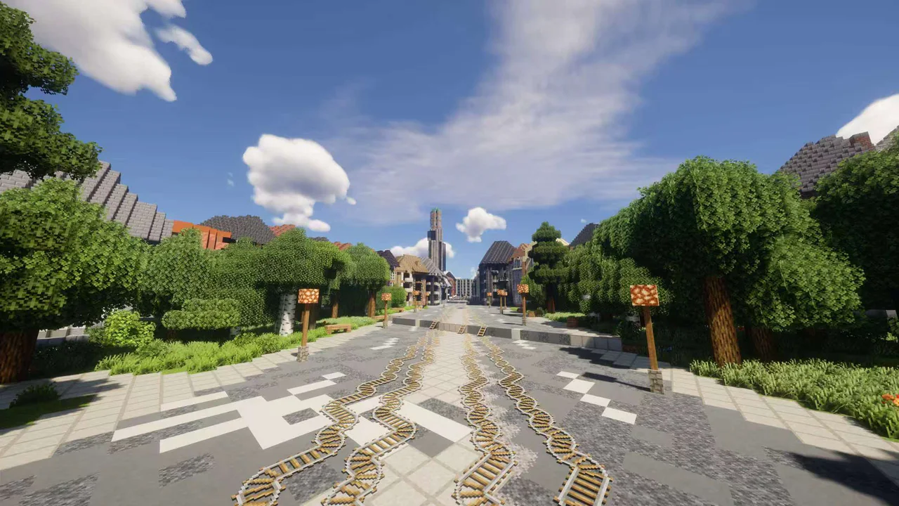 Castle-facing high ground — Edinburgh Castle Minecraft map view