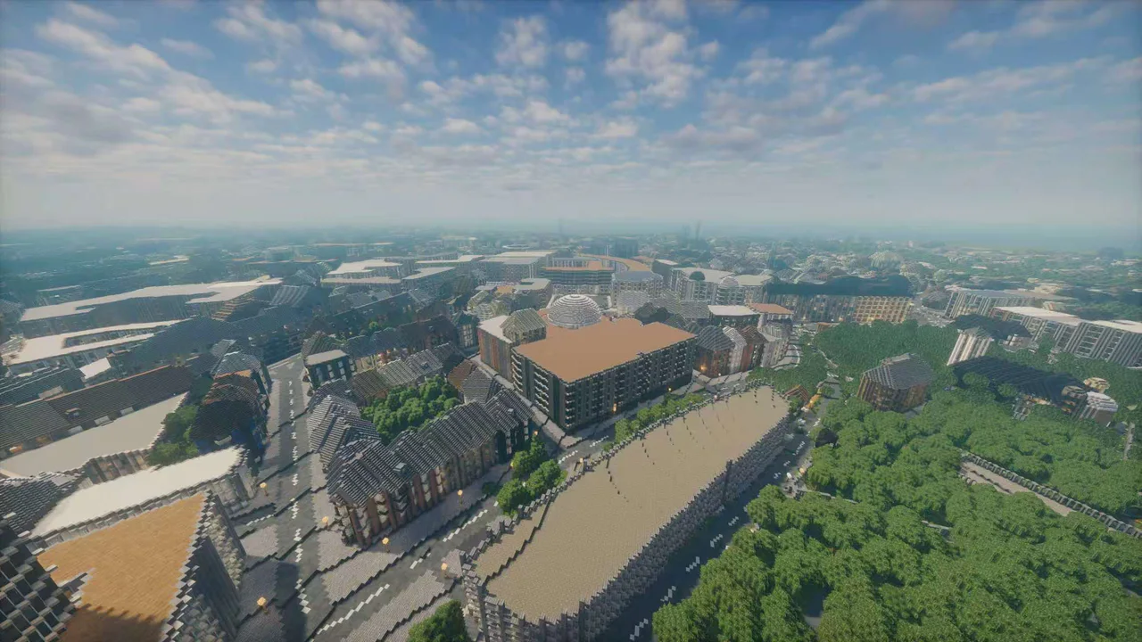Old Town streets — Edinburgh Castle Minecraft map view