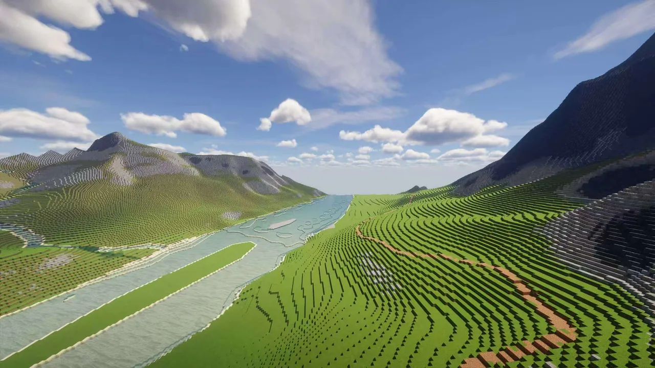 Ravines, ridges, and plateaus — Grand Canyon Minecraft map view