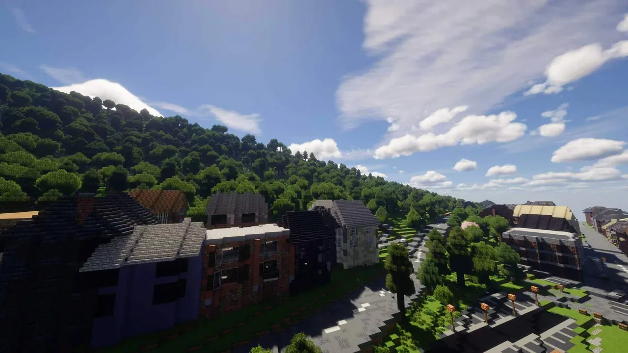 Castle hill and surrounding heights — Heidelberg Minecraft map view