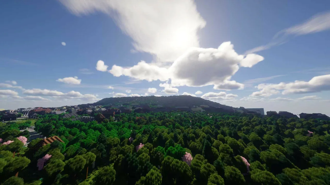 Diamond Head slopes and green terrain — Honolulu Minecraft map preview