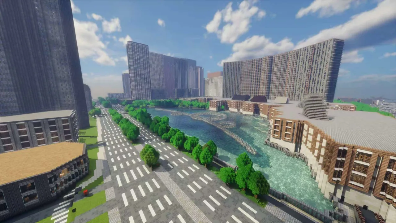 Las Vegas Minecraft resort buildings