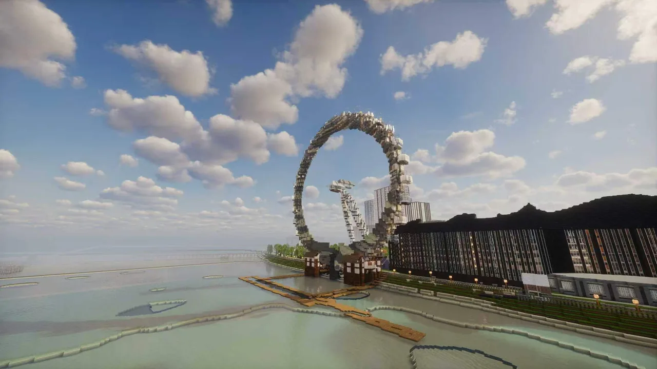 South Bank and London Eye area — London Minecraft map view