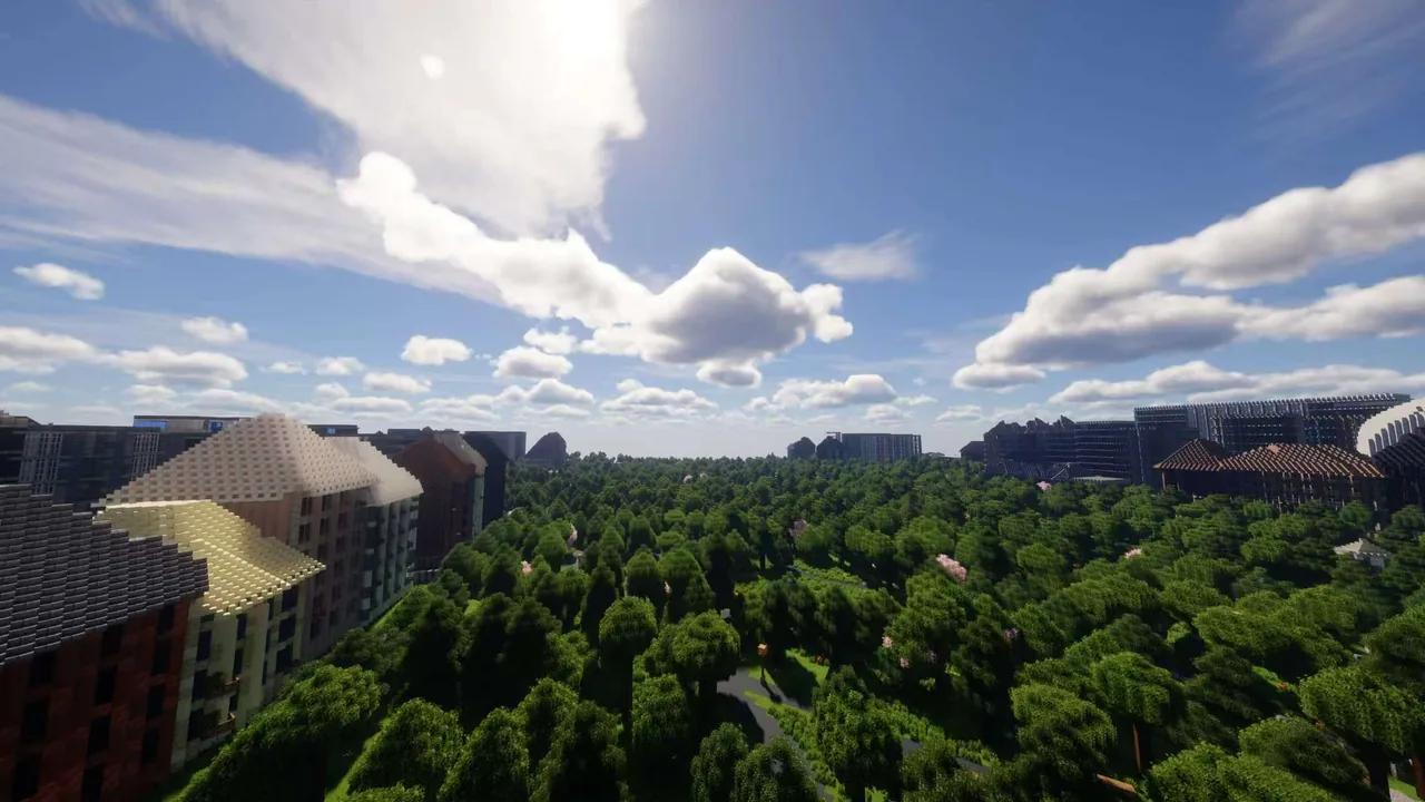 Trocadéro and central bridges — Paris Minecraft map view