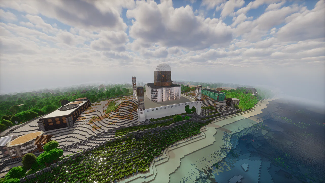 Formal garden axis — Taj Mahal Minecraft map view