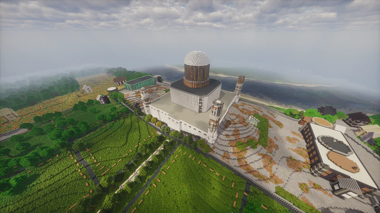 Yamuna riverbank — Taj Mahal Minecraft map view