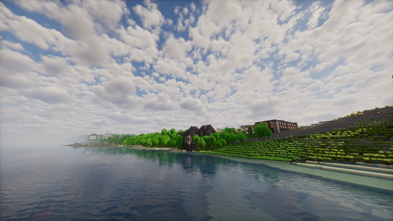 Fields and surrounding terrain — Taj Mahal Minecraft map view