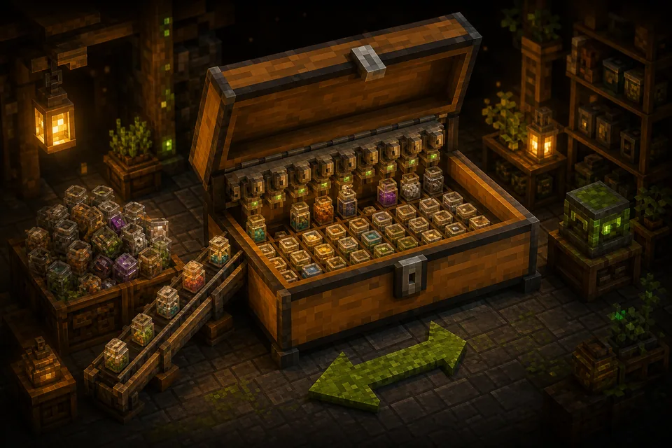 Voxel chest sorting Minecraft mod jars into a batch
