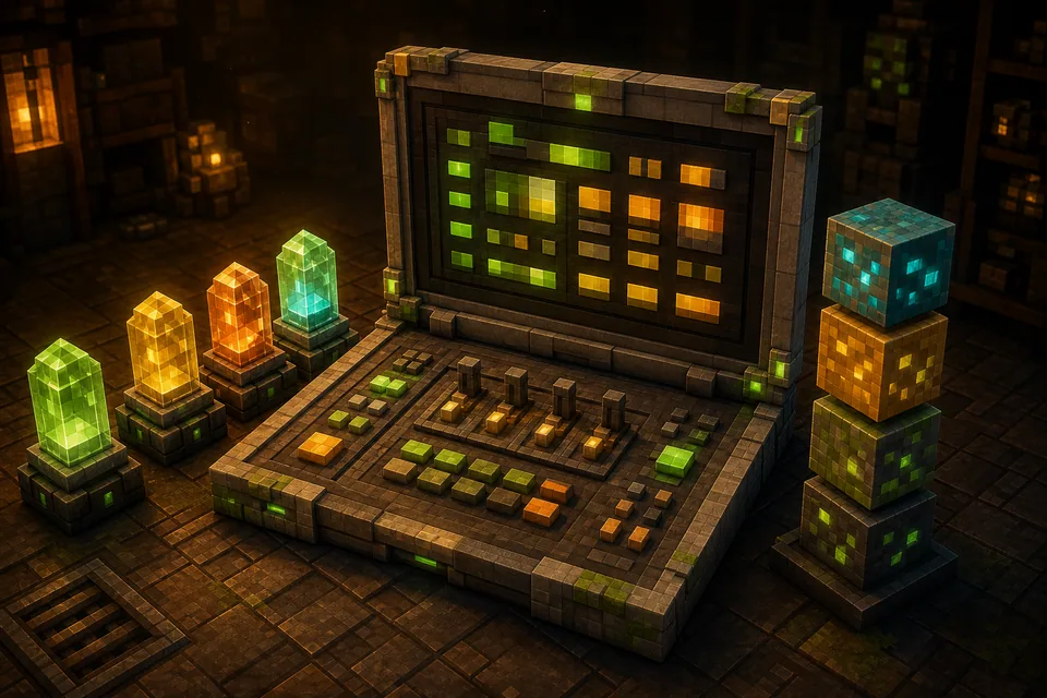 Voxel laptop showing Minecraft version and loader options
