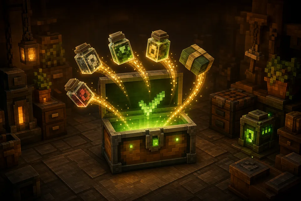 Voxel chest receiving Minecraft mod jars